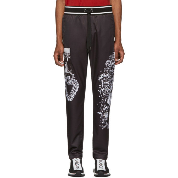 Photo: Dolce and Gabbana Black Collage Lounge Pants