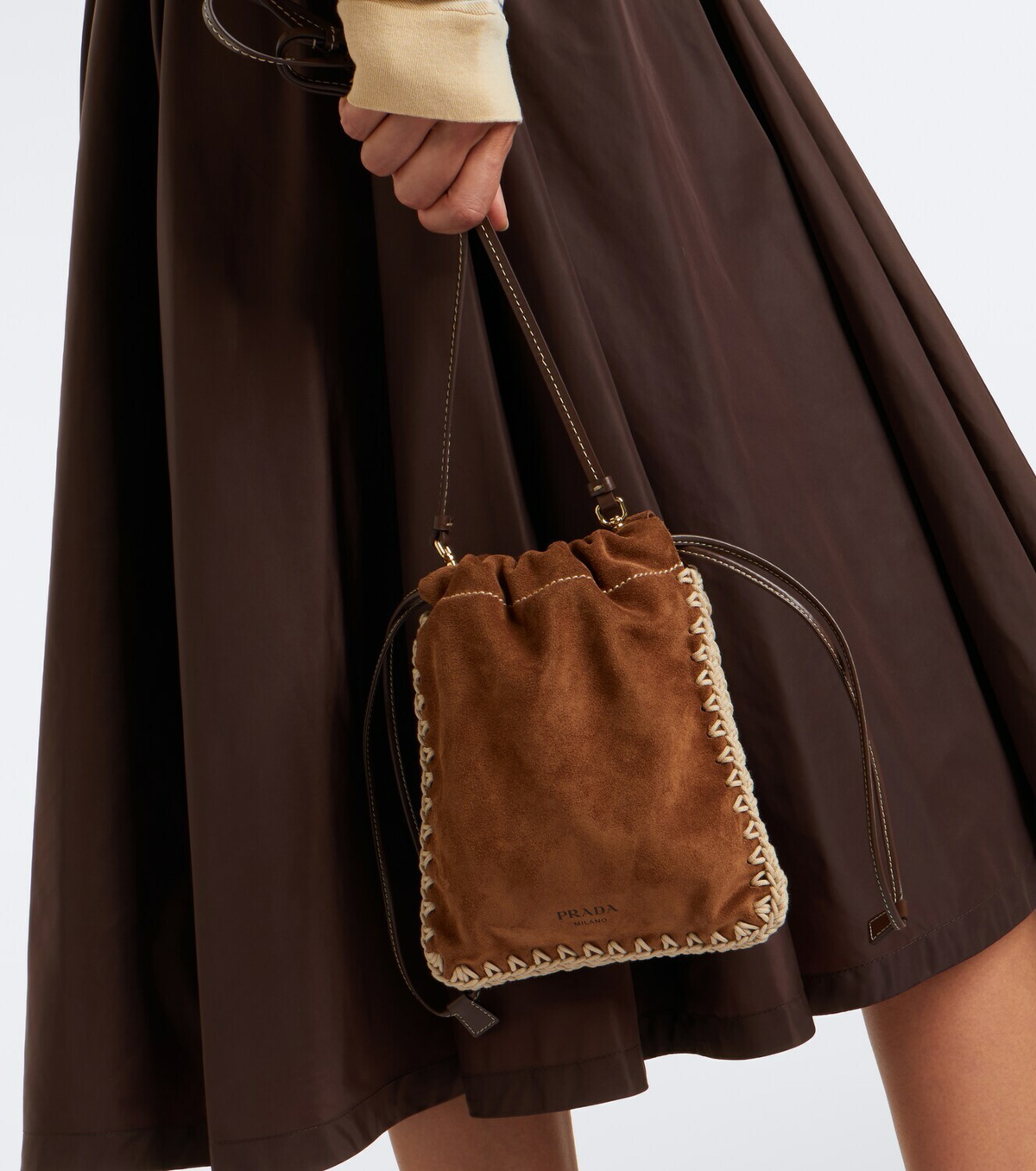 Prada Suede phone pouch