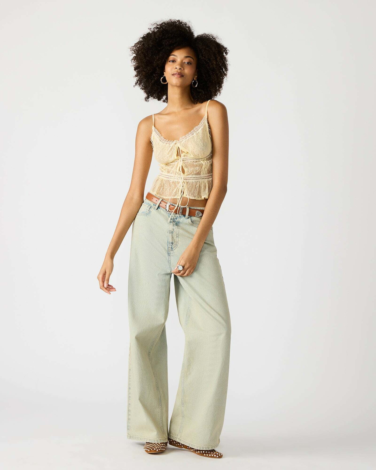 Steve Madden The Mega Baggy Pants in Light Blue Denim
