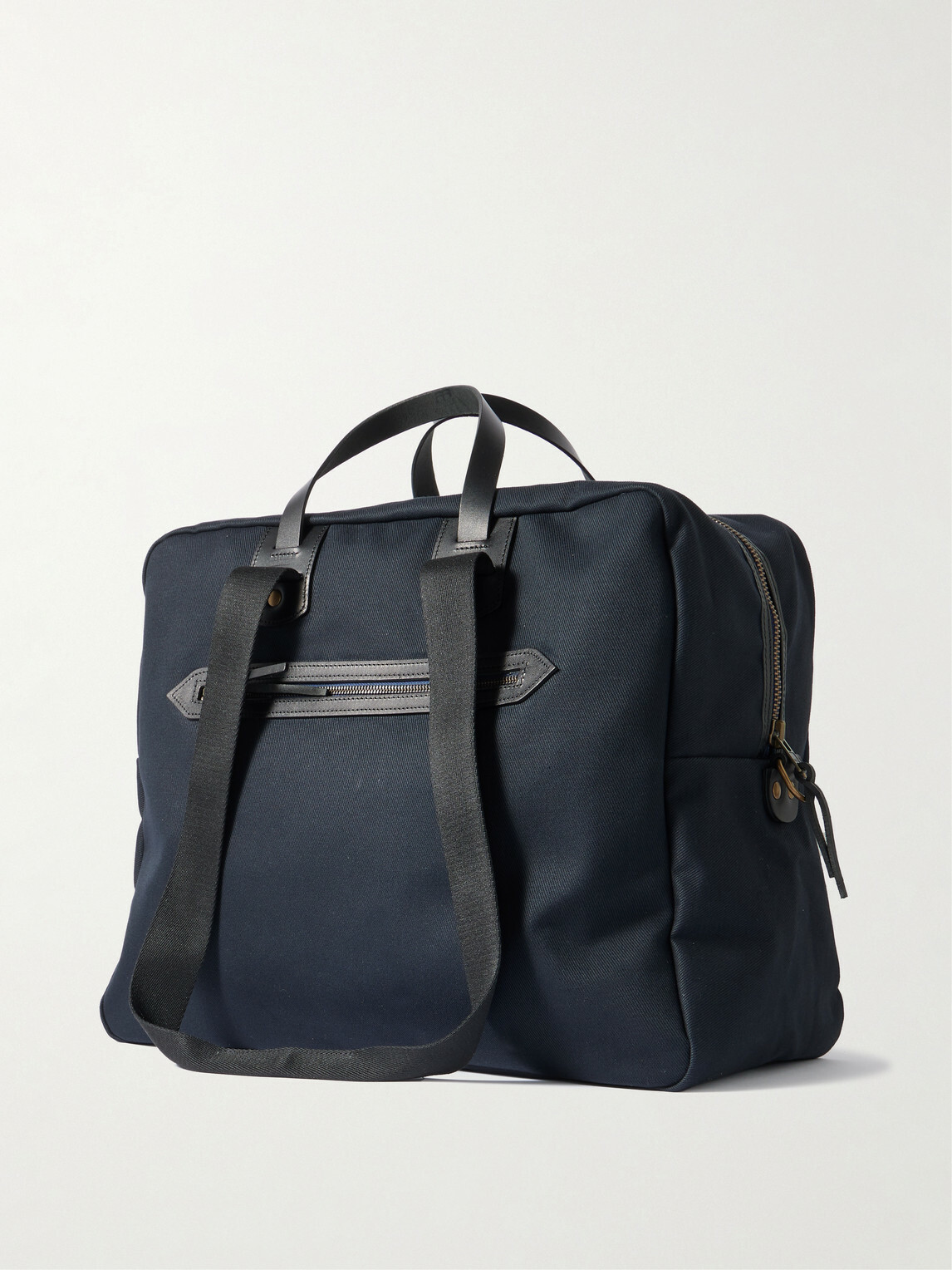 Bleu de Chauffe - Sac Voyage Leather-Trimmed Waxed Cotton-Canvas Weekend Bag - Black