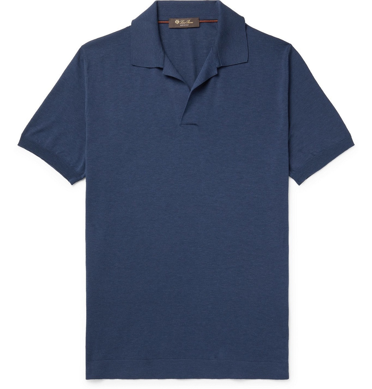 LORO PIANA - Cotton Polo Shirt - Blue Loro Piana