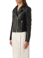 Pinko Changes Chiodo Pelle Bimateriale Jacket