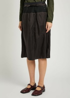 Maison Margiela Layered Satin Midi Skirt Black