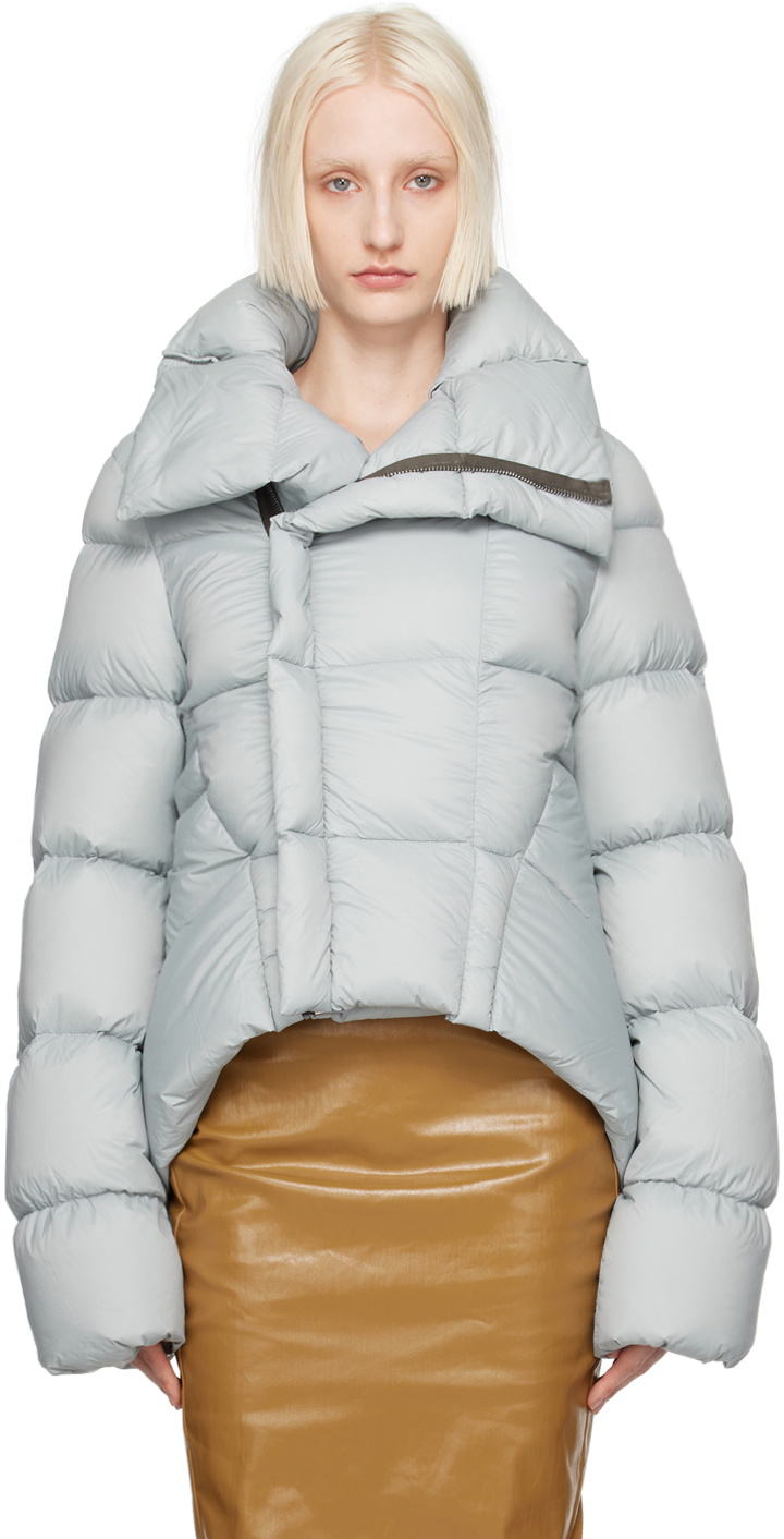 【Rick Owens】ブルー Porterville Naska ダウンジャケット Rick Owens Blue Porterville Naska Down Jacket Rick Owens