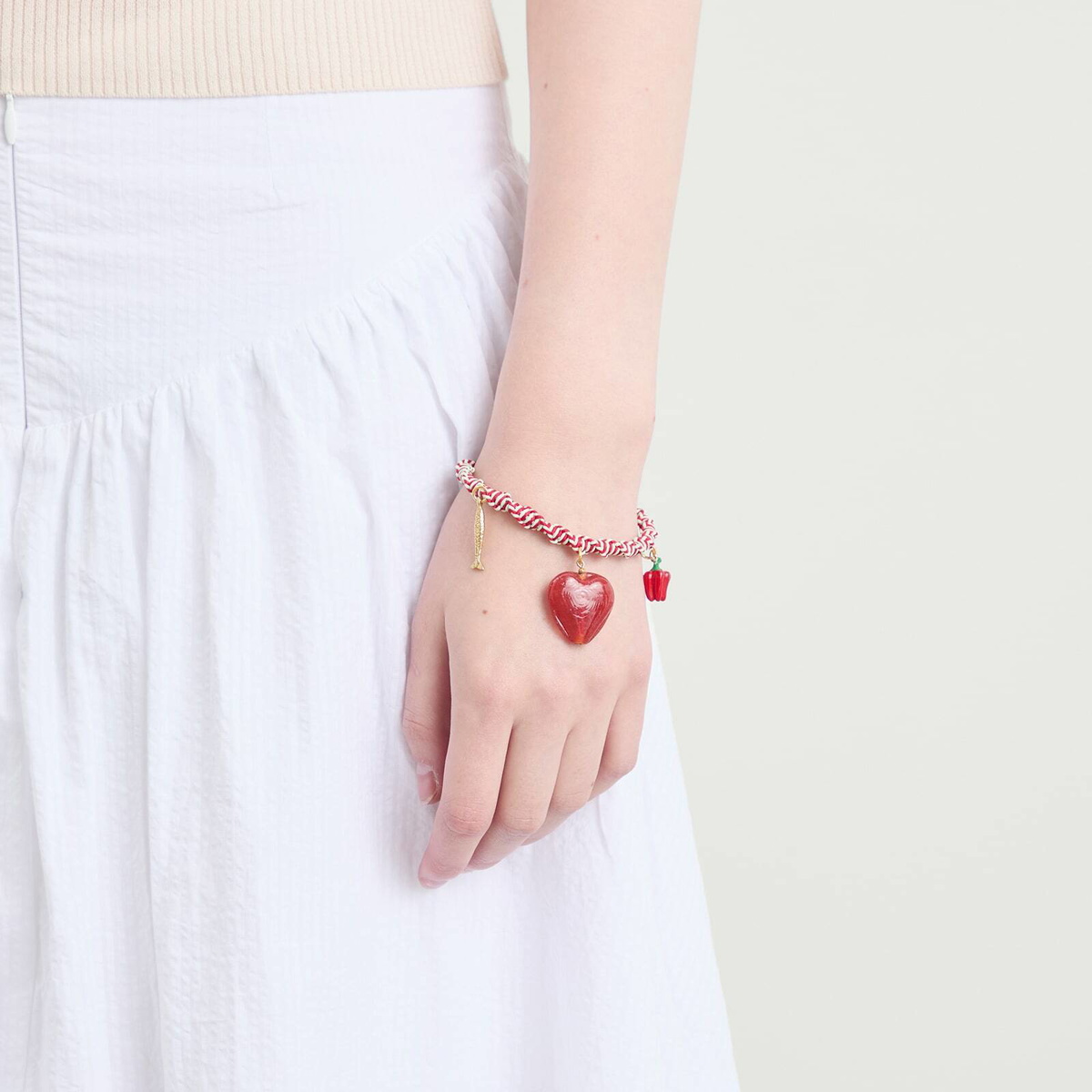ALÉMAIS Women's Tesori Rossa Macrame Charm Bracelet in Multi 