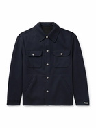 Canali - Reversible Double-Faced Wool-Felt Overshirt - Blue