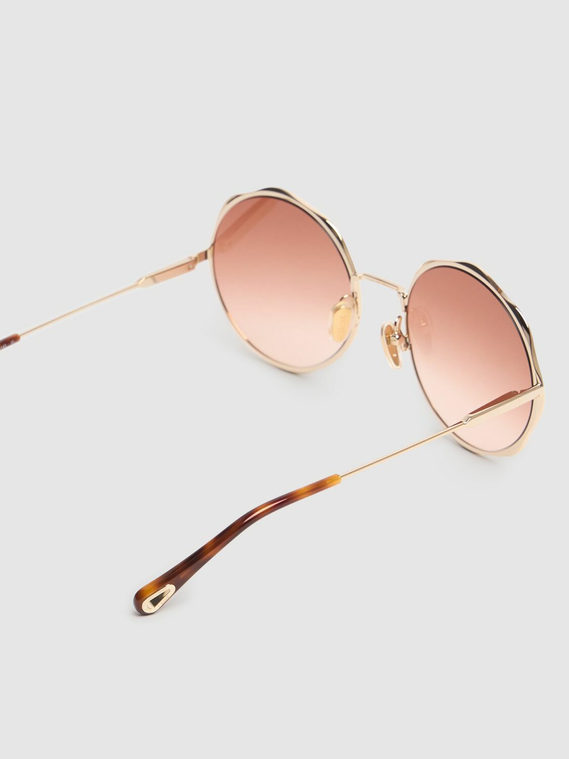 CHLOÉ Scallop Line Round Metal Sunglasses Chloe display picture 1