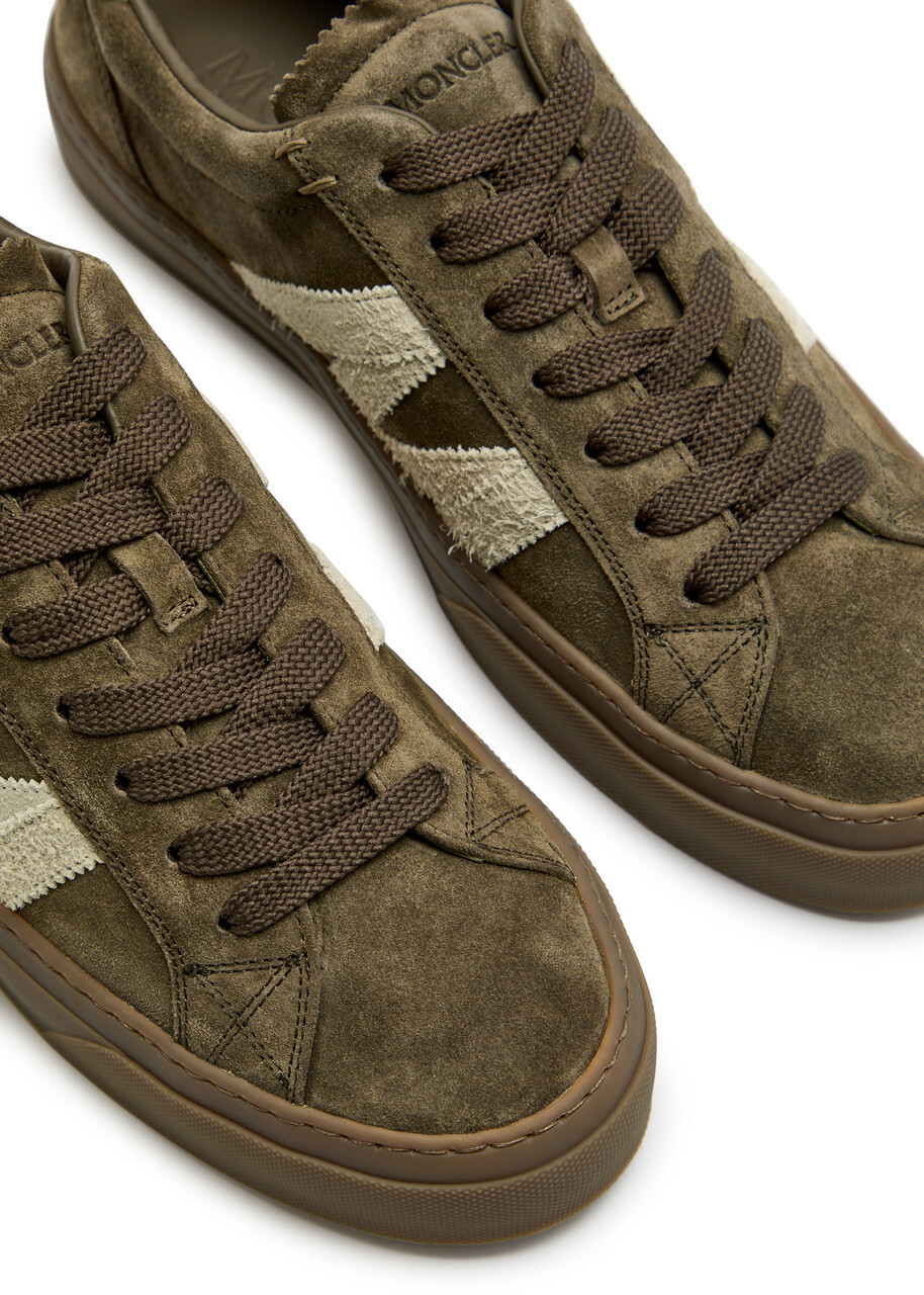 Moncler Monaco Suede Sneakers Tan