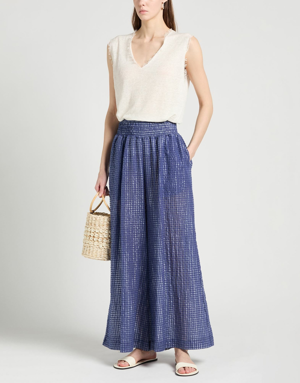 Alessia Santi Womens Pants Slate in Blue
