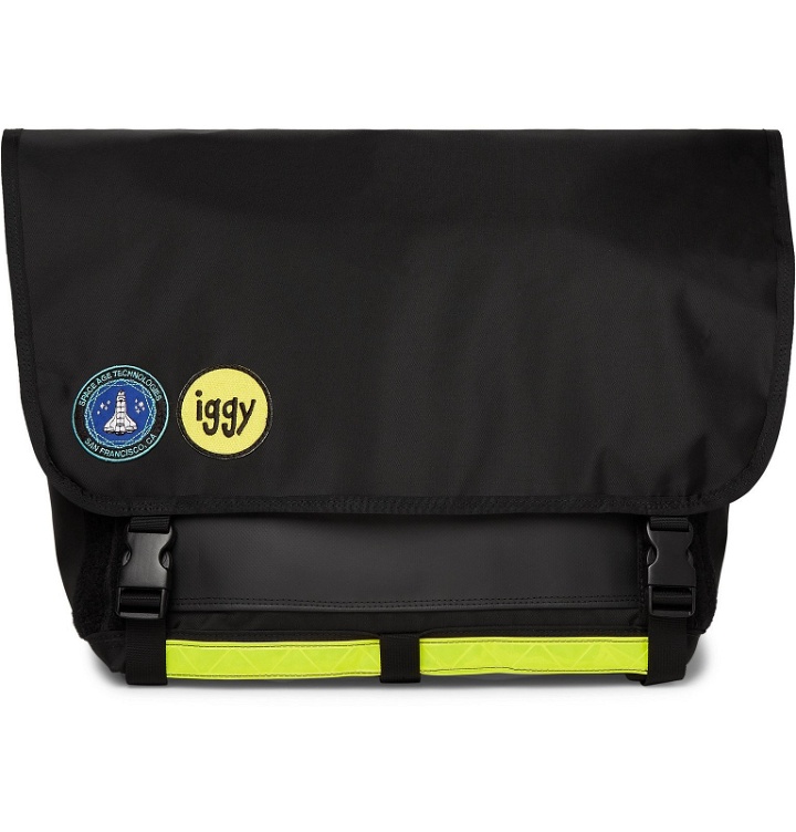 Photo: iggy - Logo-Appliquéd Canvas Messenger Bag - Black