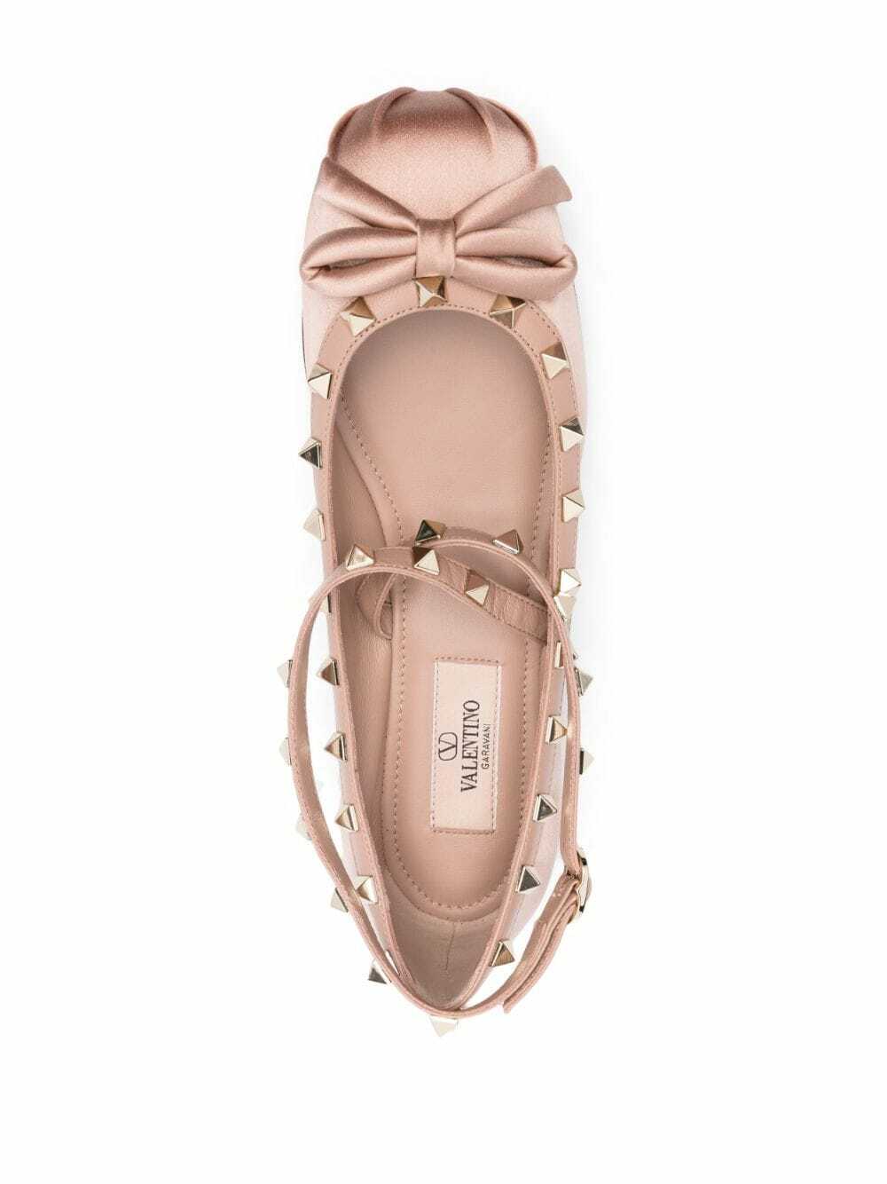 VALENTINO GARAVANI - Rockstud Leather Ballet Flats