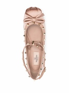 VALENTINO GARAVANI - Rockstud Leather Ballet Flats