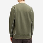 Parel Studios Men's Contrast Crewneck Sweatshirt in Army Green