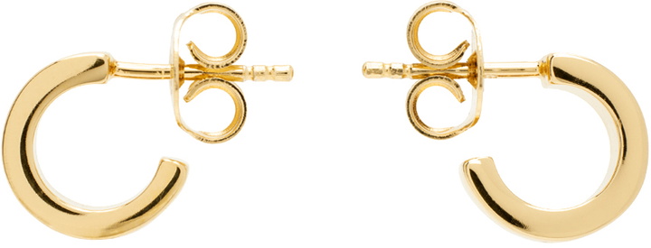 Photo: MM6 Maison Margiela Gold Minimal Logo Earrings