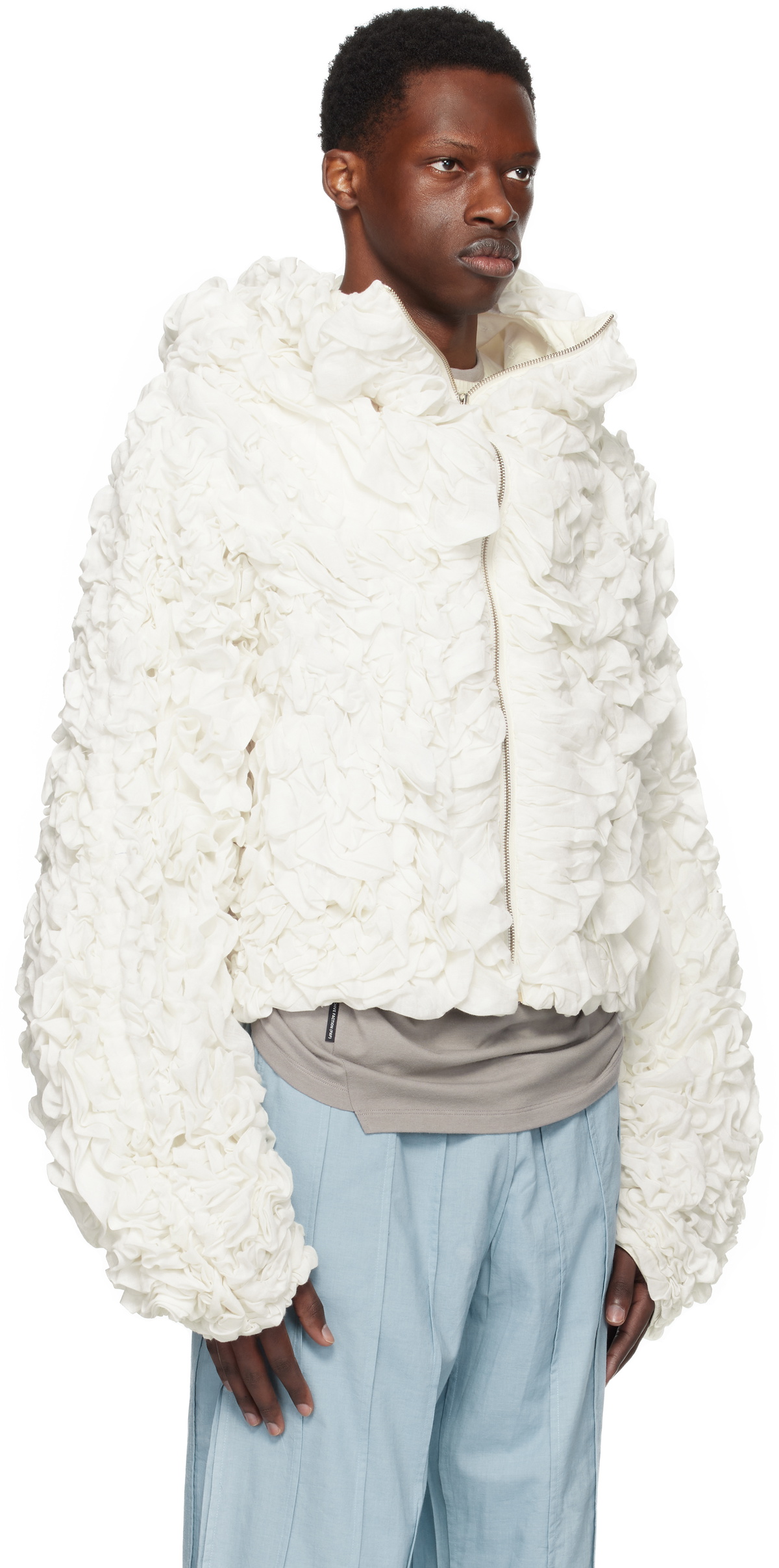 Tondolo White Morel Scrunched Jacket