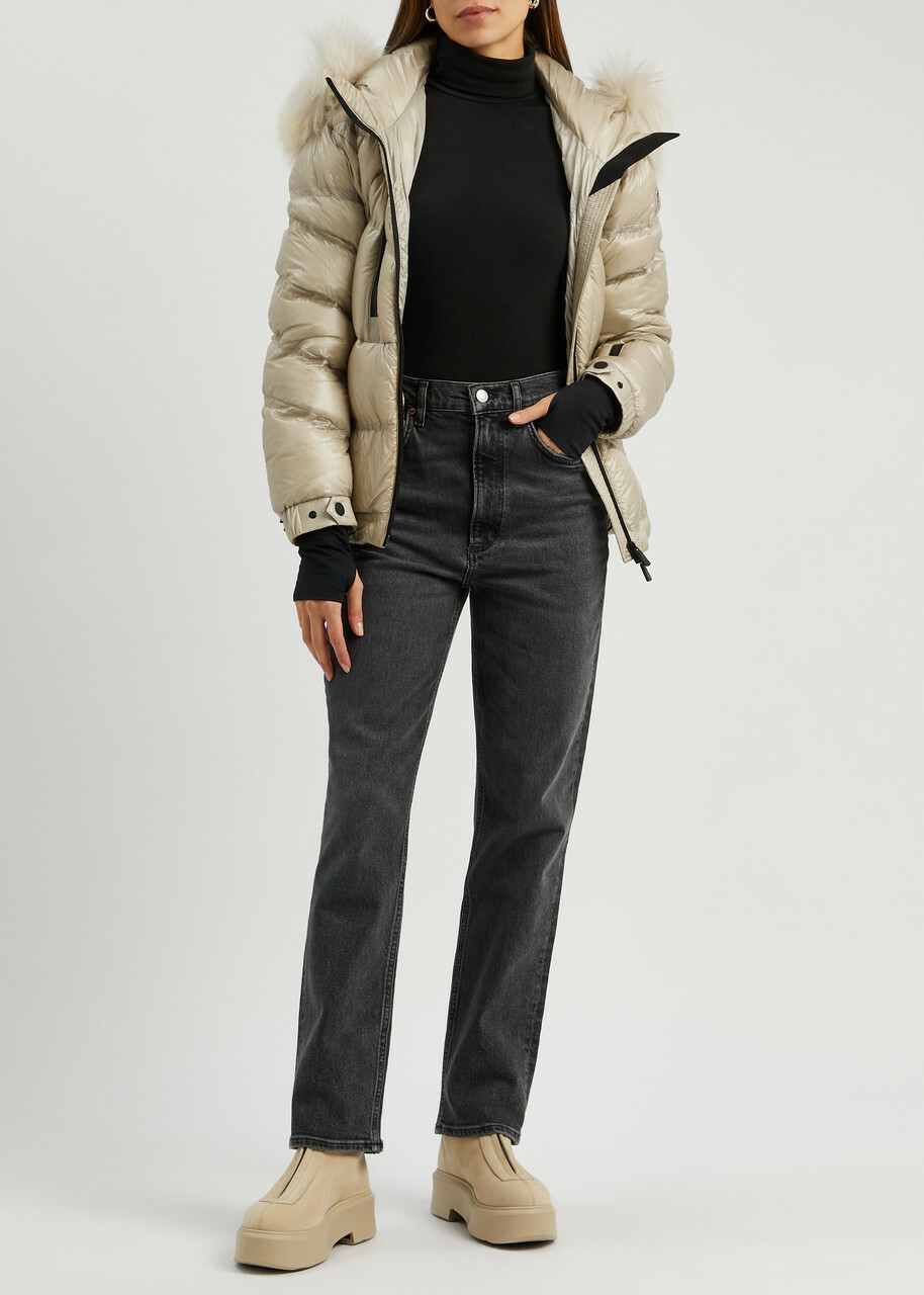 Moncler Grenoble Bernin Quilted Shell Jacket Ivory Moncler Grenoble