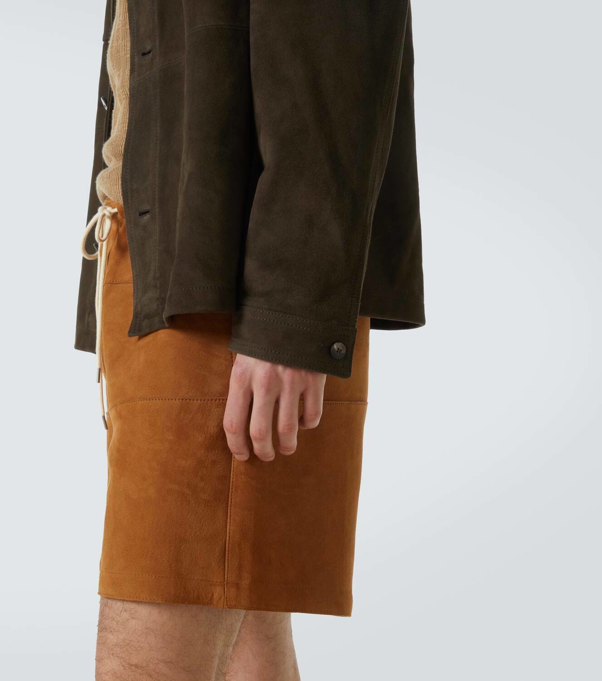 Frescobol Carioca Ravi suede overshirt
