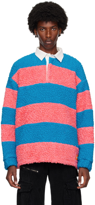 Photo: Members of the Rage Blue & Pink Cozy Rugby Long Sleeve Polo