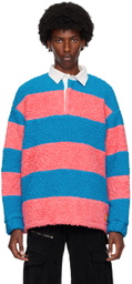 Members of the Rage Blue & Pink Cozy Rugby Long Sleeve Polo