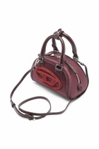 Diesel 1DR Dome - Small bowling bag in satin and suede - Crossbody Bags Womens in Red