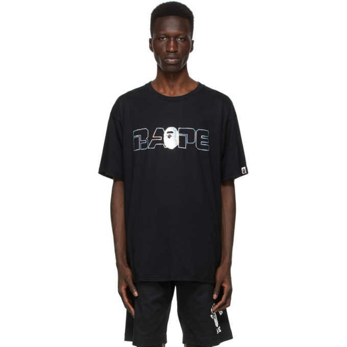 Photo: BAPE Black Relaxed Aurora Logo T-Shirt