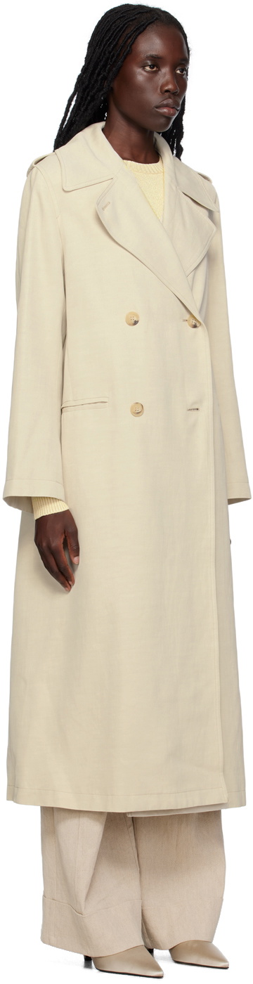 TOTEME Beige Fluid Trench Coat