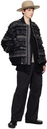 sacai Black Eric Haze Edition Jacquard Bomber Jacket