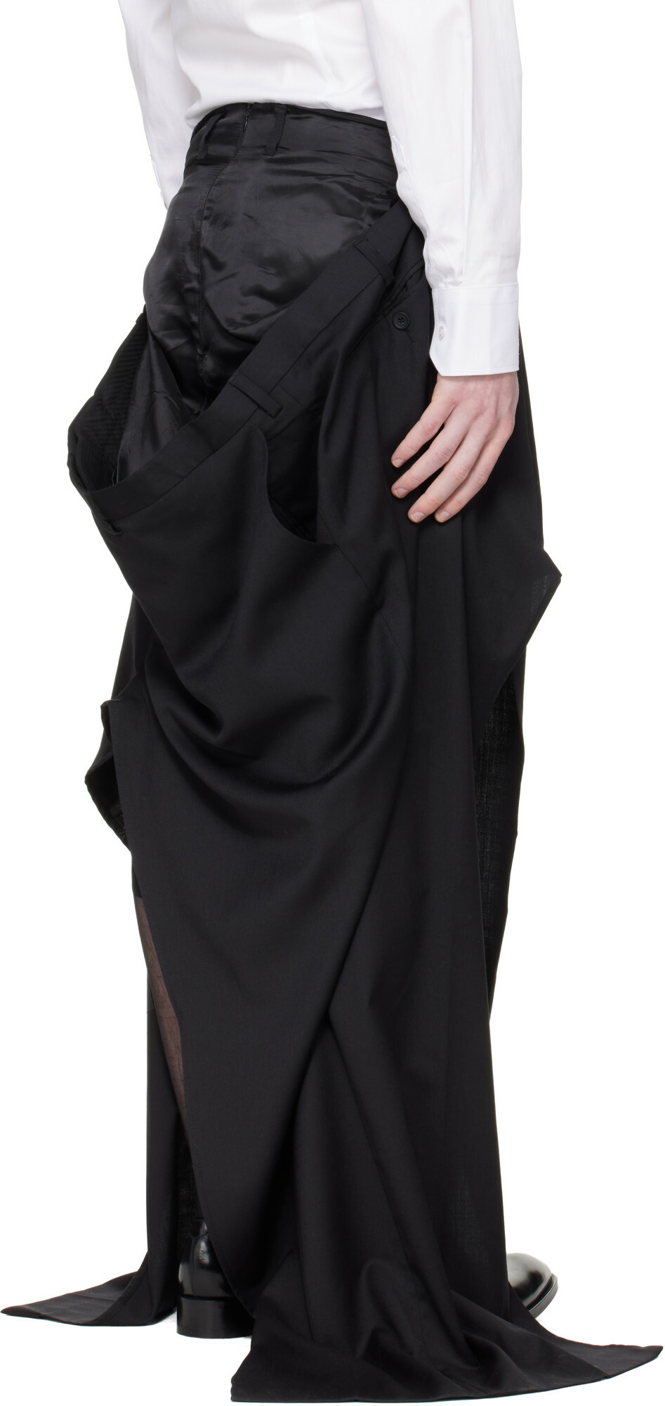 HODAKOVA Black Dropped Maxi Skirt