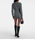 Alessandra Rich Cable-knit wool miniskirt