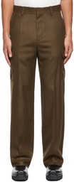 System Brown Wool Cargo Pants