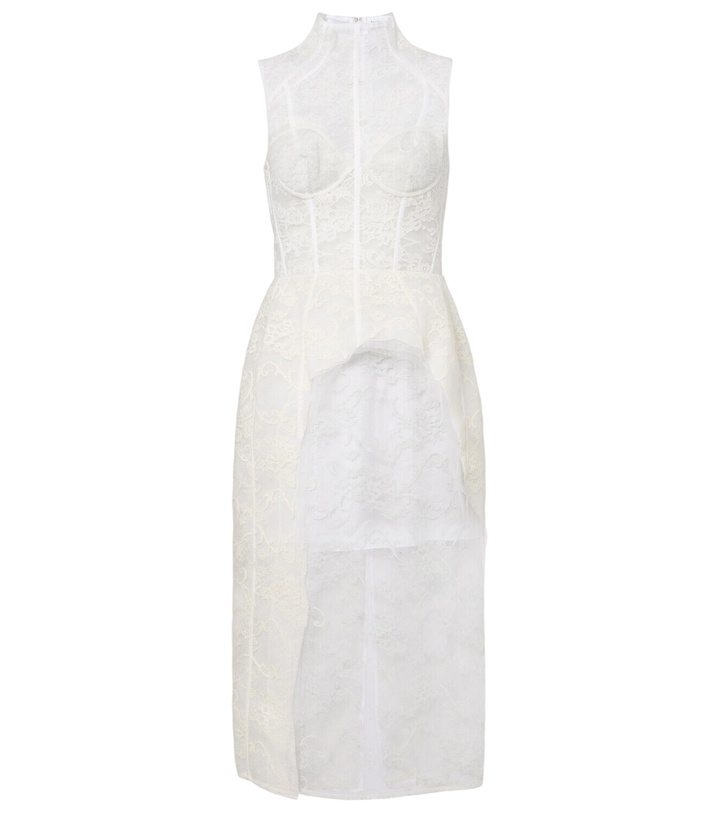 Photo: Acne Studios Floral cotton-blend lace corset dress