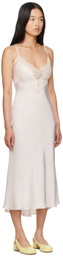 GUIZIO Pink Nova Slip Midi Dress