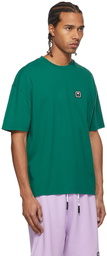 Palm Angels Green Cotton Logo T-Shirt