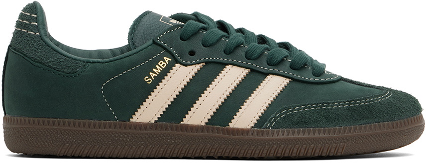 adidas Originals Green & White Samba OG Sneakers adidas Originals