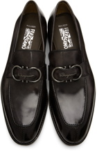 Salvatore Ferragamo Black Royal Steel Loafers