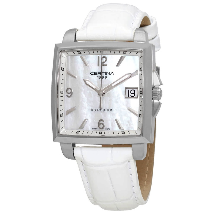 Photo: Certina DS Podium Quartz White Mother of Pearl Dial Ladies Watch C0013101611700