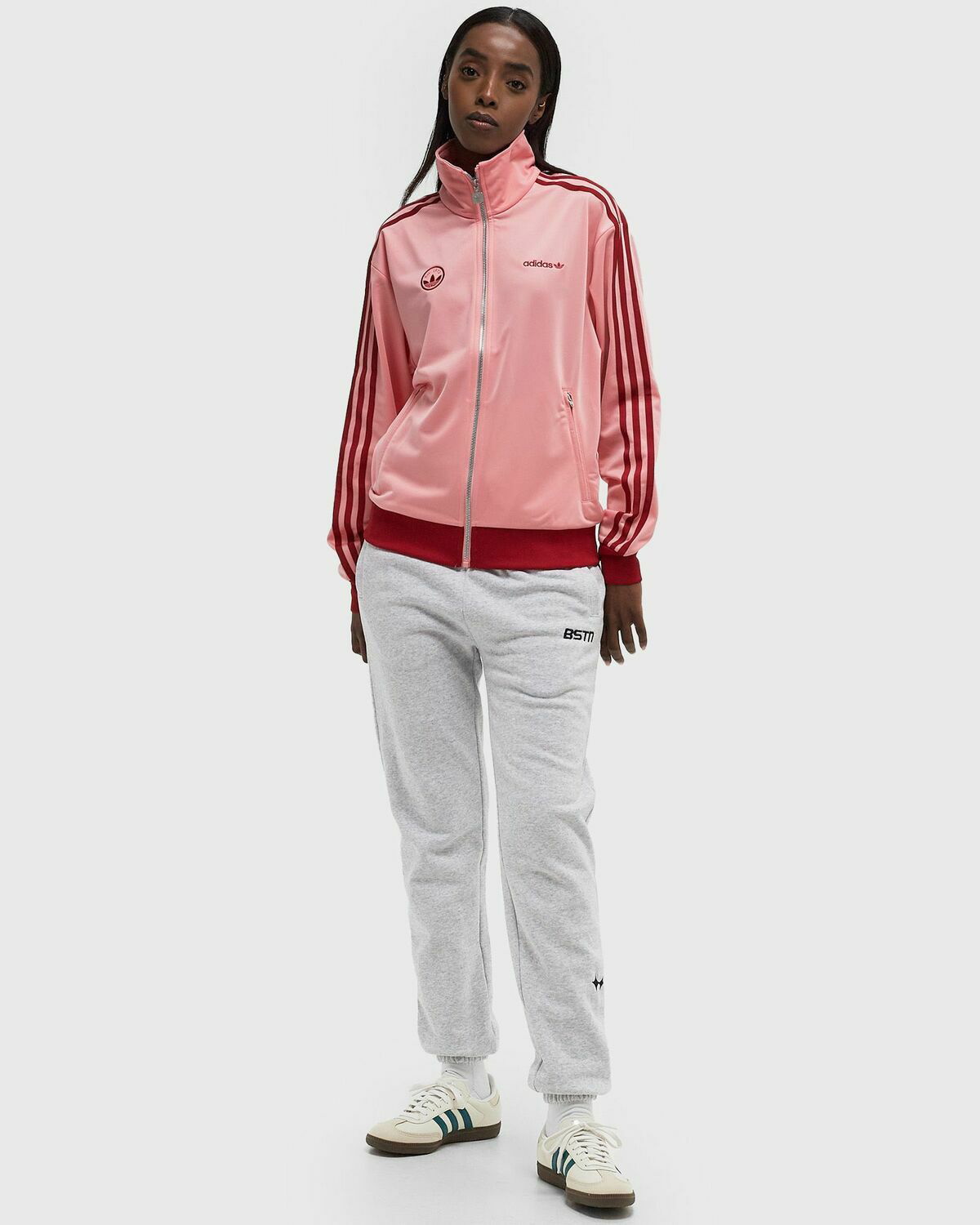 アウターその他 ADIDAS Firebird Fitted Track Top Sandy Pink IY9521 Adidas FIREBIRD TT pink Womens Track Jacket adidas