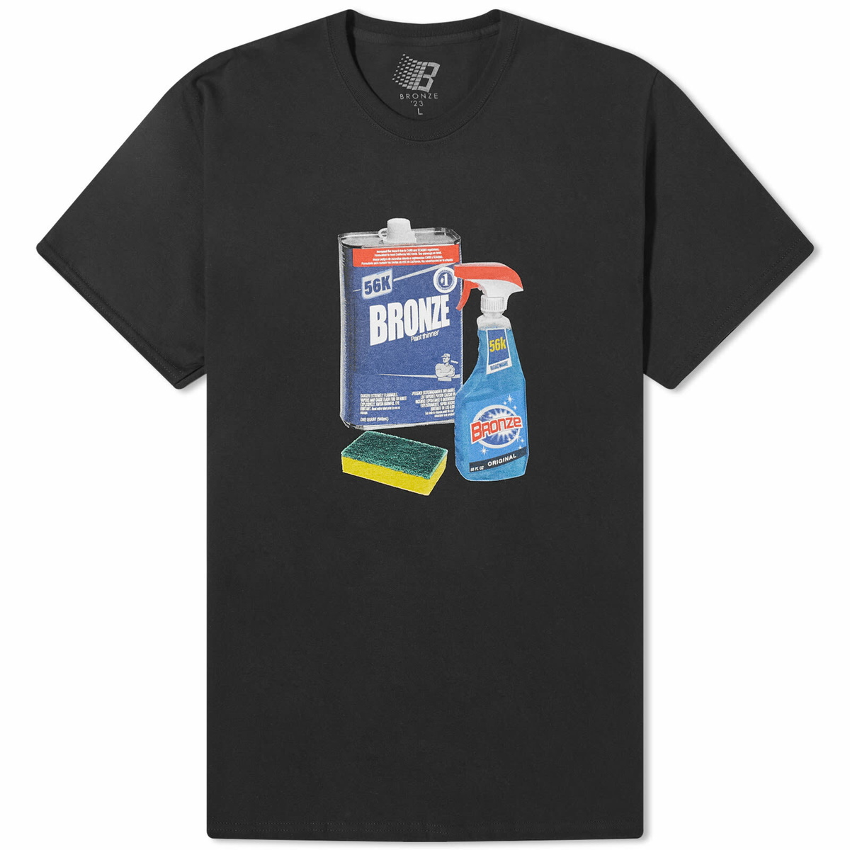 Bronze 56k Men's Paint Thinner T-Shirt in Black