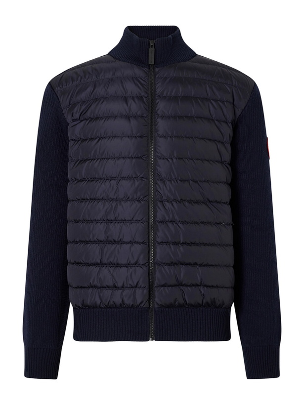 Photo: Canada Goose - HyBridge Slim-Fit Quilted Down Shell and Merino Wool Jacket - Blue