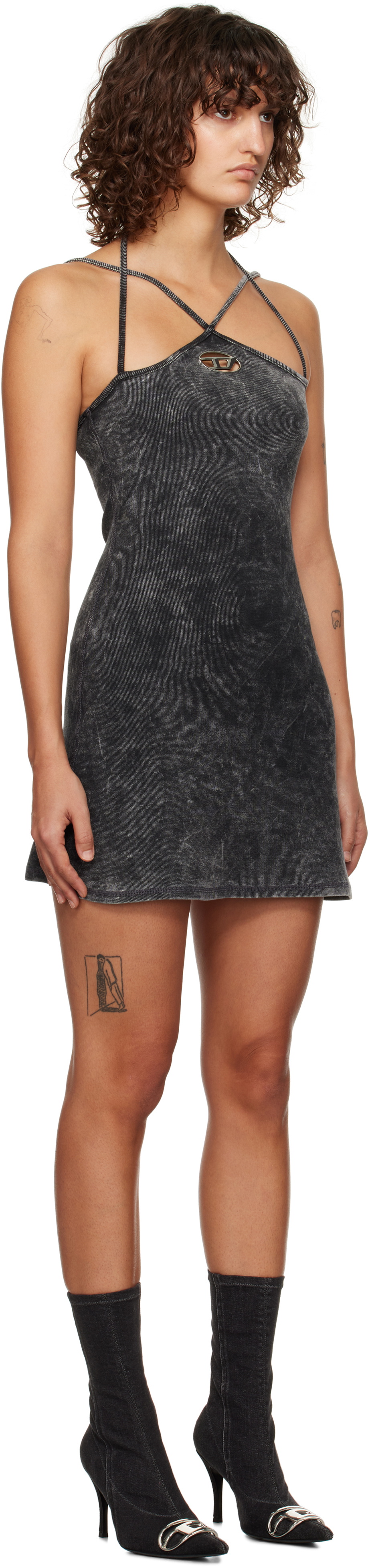 【最安値】Andmary Mary logo mini dress black 店舗購入】ANDMARY Mary logo mini dress blackの通販 by こん