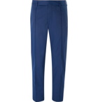 Hugo Boss - Blue Paco Cropped Slim-Fit Twill Trousers - Navy
