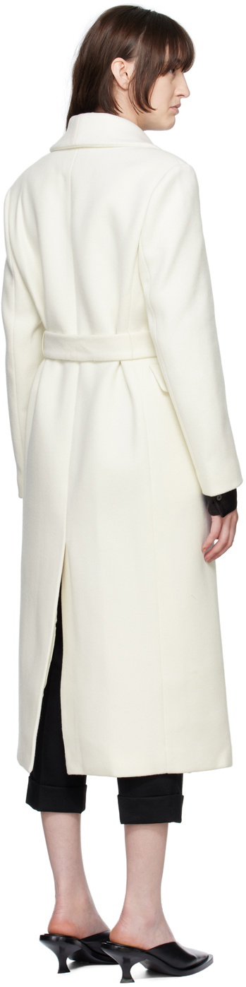 Nothing Written SSENSE Exclusive Off-White Shawl Collar Coat