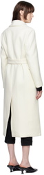 Nothing Written SSENSE Exclusive Off-White Shawl Collar Coat