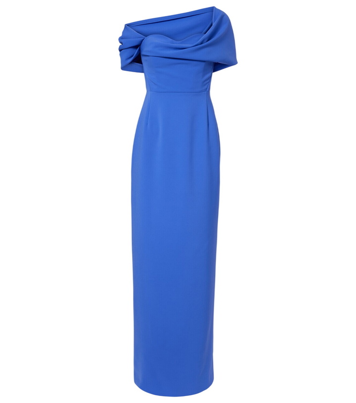 Photo: Carolina Herrera Draped off-shoulder crêpe gown