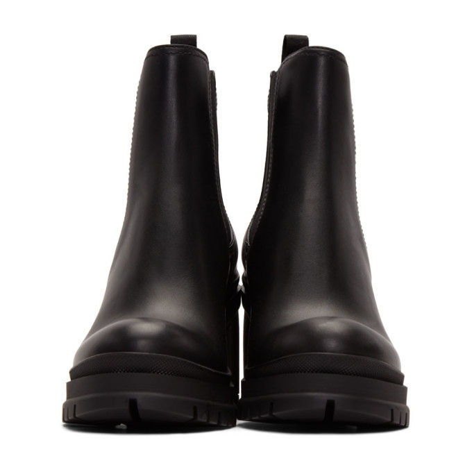 Prada Black Heeled Chelsea Boots