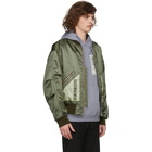 Maison Margiela Green Nylon Bomber Jacket