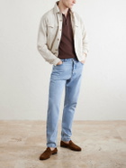 Oliver Spencer - Westcott Open-Collar Organic Cotton Polo Shirt - Brown