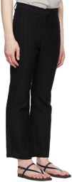 AURALEE Black Linen Leno 5P Trousers