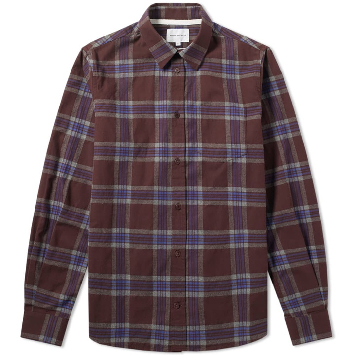 Photo: Norse Projects Osvald Melange Twill Check Shirt