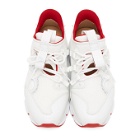 Christian Louboutin White and Red Runner Flat Sneakers